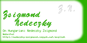 zsigmond nedeczky business card